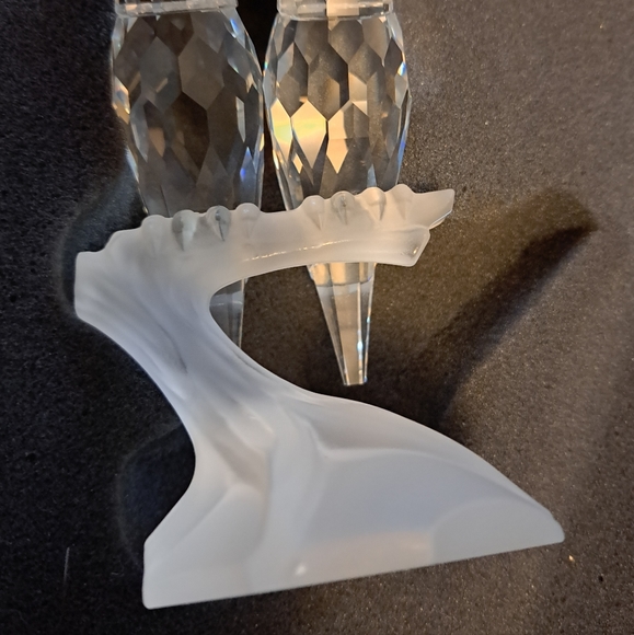 RARE 1987 Swarovski crystal Lovebirds figurine w certificate - Picture 2 of 7
